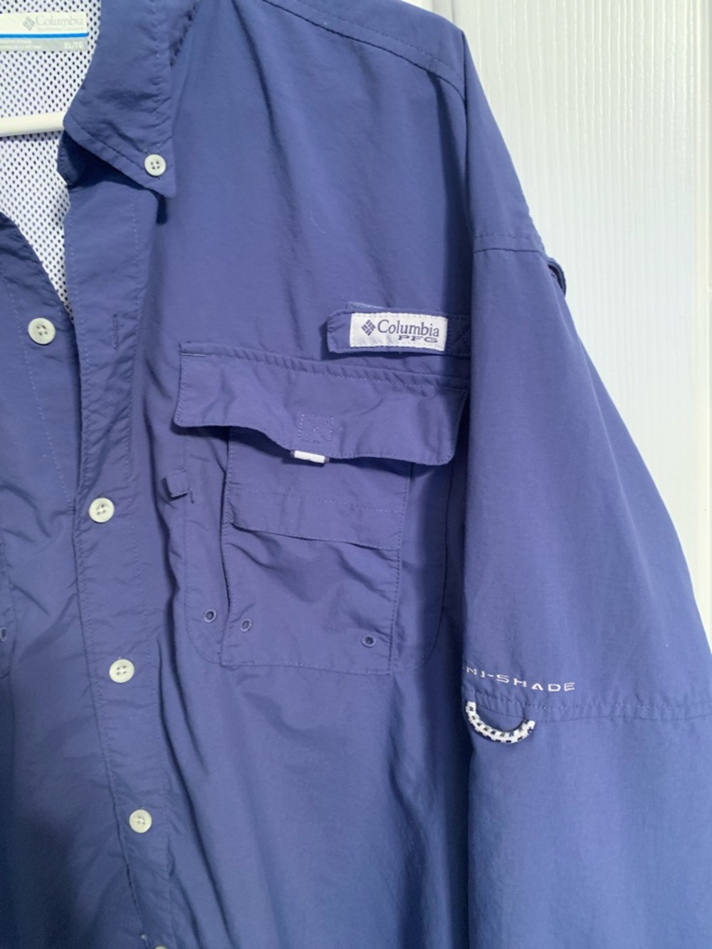 Columbia Men's Long Sleeve Fishing Shirt - Navy Blue - Picture 3 of 7